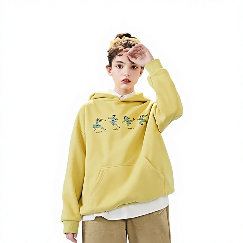 B1569 Stock 32s Weft-Knitted 100% Cotton Fleece Fabric Sportswear Autumn Winter Home Wear Double Hoodie Abrasion-Resistant