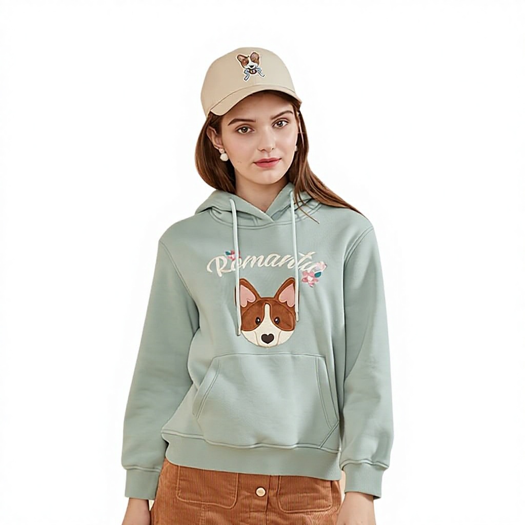 BQ1384KV Stock 21-Gauge All-Cotton Knitted Autumn/Winter Thickened Outlast Fleece Casual Sports Hoodie Heavyweight