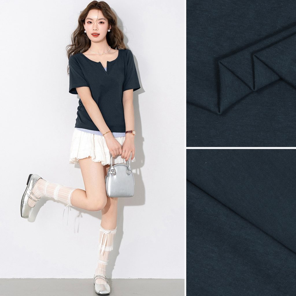 1017#Wholesale 32S Double Yarn Cotton Fabric For T-shirt