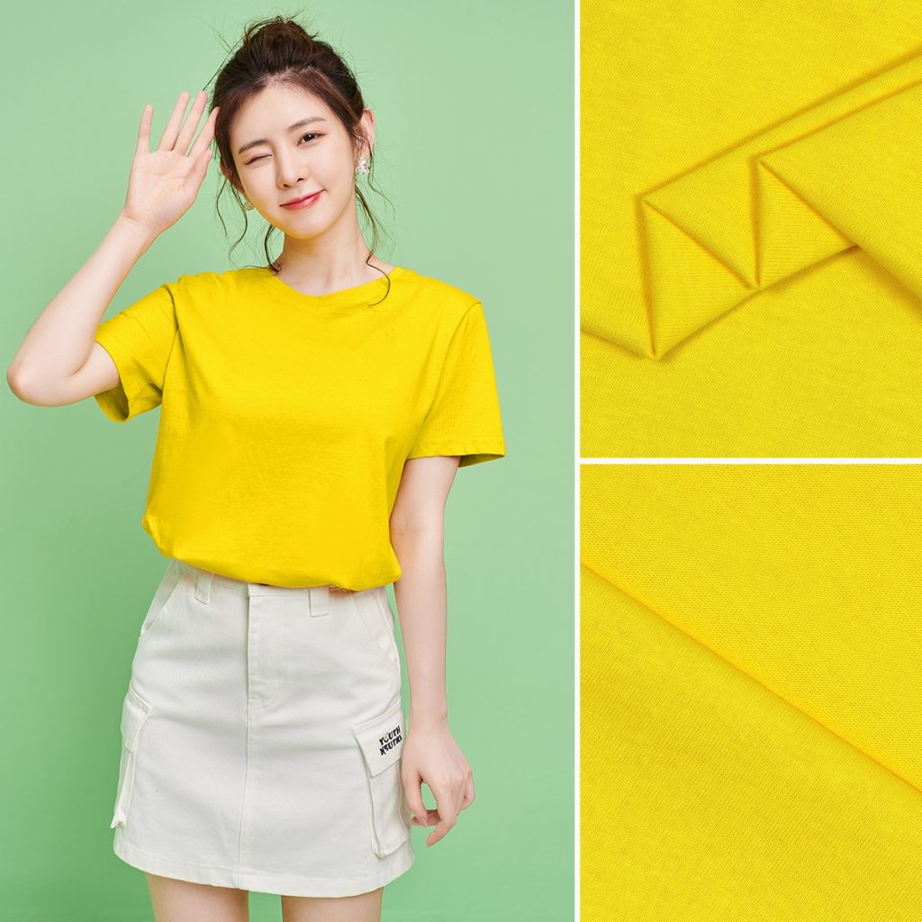 1016# Wholesale Cotton 40S Double Yarn Single Jersey Fabric For T-shirt