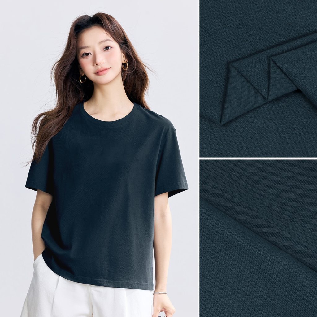 A1017# Wholesale Cotton Brushed 32S Double Yarn Cotton Fabric for T-shirt